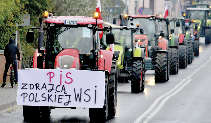Rolnicy zablokowali miasto