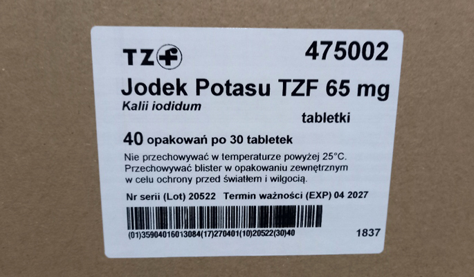 Jodek potasu jest już w gminach.  Plan przekazania mieszkańcom opracowany