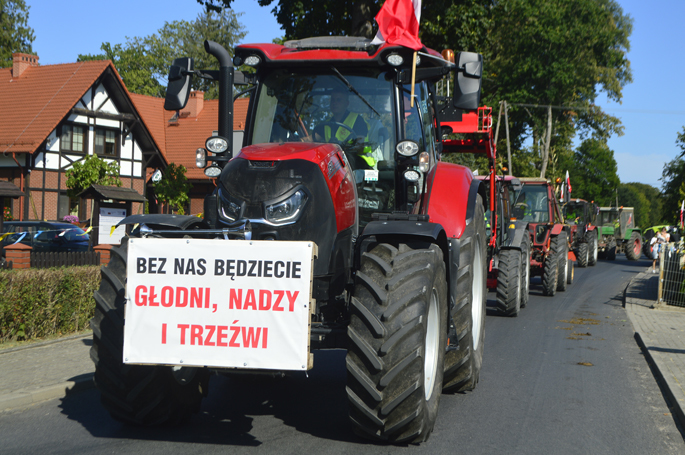 Protest na dożynkach