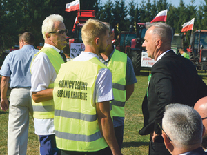 Protest na dożynkach