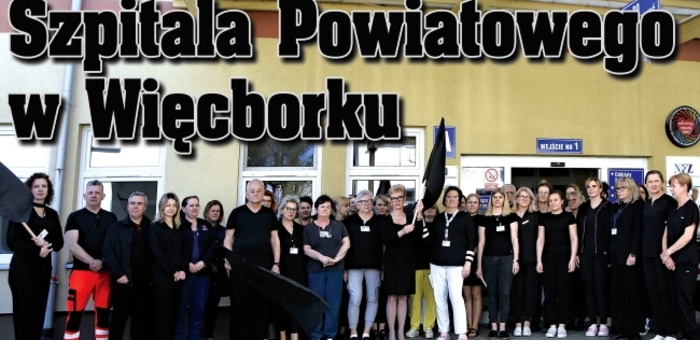 Czarny protest Szpitala Powiatowego w Więcborku