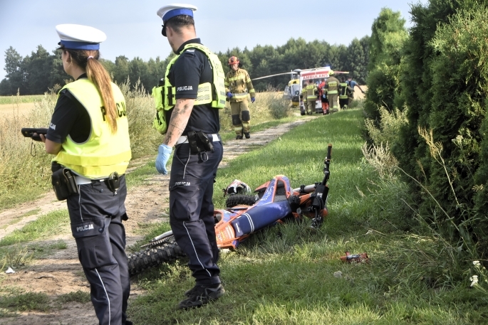 Zderzenie motocyklistów